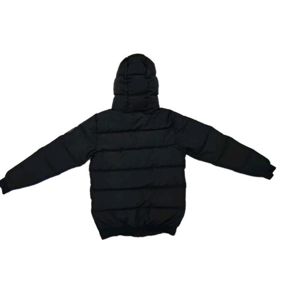 Supply & Demand Jacket Men Size Medium Black Zipper Pockets Fur Parka - Picture 10 of 11